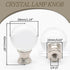 Biaungdo 2 Pack 1/4-27 Inch Glass Crystal Lamp Finial, Clear Lamp Finial Cap Knob Glass Ball Lamp Screw Top Lamp