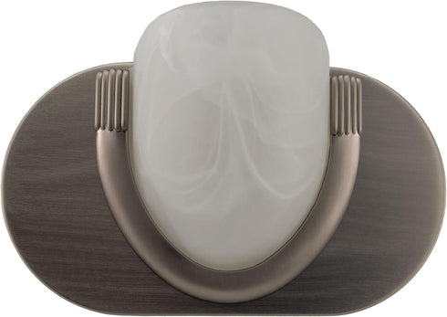 RecPro 12V RV Wall Sconce Brushed Nickel with Frosted Sconce