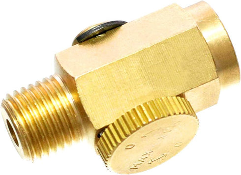 Quickun Pneumatic Brass In-Line Air Flow Regulator Valve, 1/4" NPT Male & Female