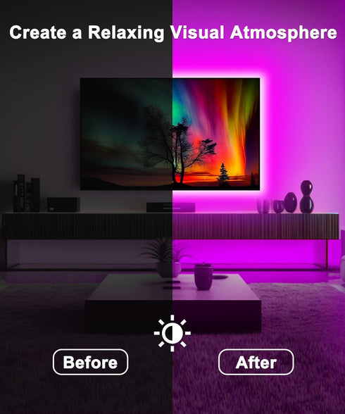 32-60 inch, 9.8ft Daymeet TV Led Lights, Led Lights for Backlight for TV Light Strip,RGB Color Changing Light
