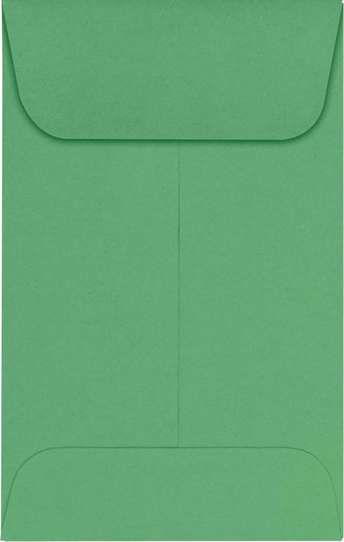 LUXPaper Coin Envelopes, 2 1/4" x 3 1/2", Holiday Green, 80lb Text, 50 Qty