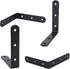 16 4" 4" 3MM PCS Black L Brackets for Wood, x Corner Bracket Heavy Duty L Corner Brace Metal Right Angle Brackets