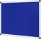 VIZ-PRO Felt Notice Board Blue, 36 X 24 Inches with Silver Aluminium Frame