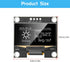 MakerFocus 2pcs 1.3 Inch I2C 128 64 SH1106 Pi/ESP32 IIC OLED Display Module x Pixel Self-Luminous Display Board