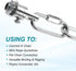 5mm Pack 3 MECCANIXITY Chain Connectors, Thick Quick Link Screw Lock Oval Clips for Chandelier Pendant Lights, Chrome