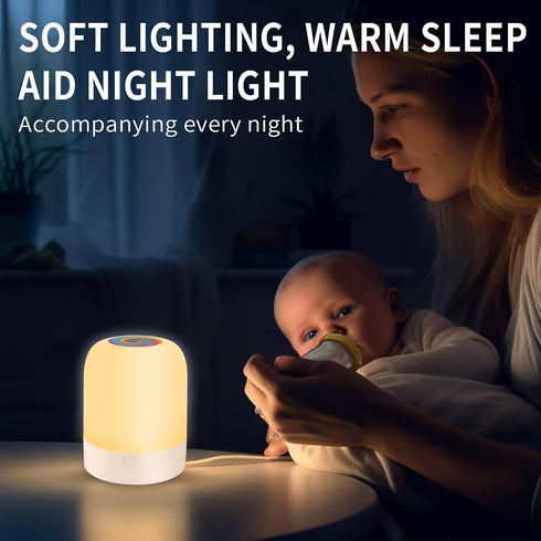 13 Dimmable Dimming, Small Kids Night Light, Color LED Lamp, Portable Stepless Color Changing Touch Nursery Lamp
