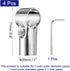4Pcs 180 2 1"/1.1" uxcell Degree Structural Pipe Connectors Way End Rails Clamp with Wrench Stainless Steel Corner Pipe
