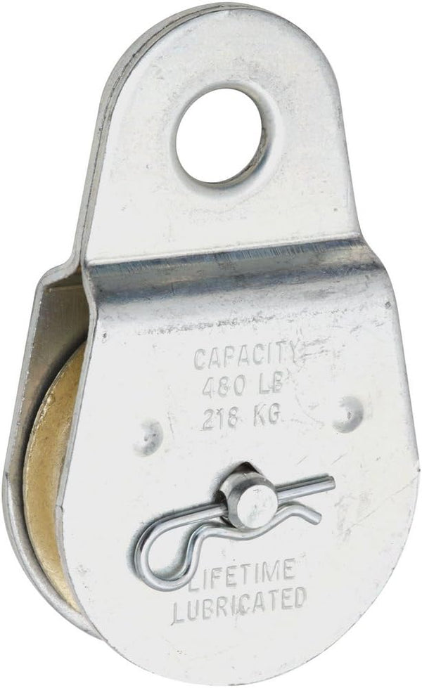 National Hardware N195-818 Fixed Single Pulleys, Zinc, 2", 3213BC