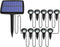 SH-RuiDu Solar Pathway Ground Lights 10 LED Solar String Ground Lights Solar Powered