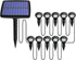 SH-RuiDu Solar Pathway Ground Lights 10 LED Solar String Ground Lights Solar Powered