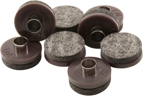 SoftTouch 8 Pack 1" Round Nail-On Felt Pads Heavy Duty Furniture Leg