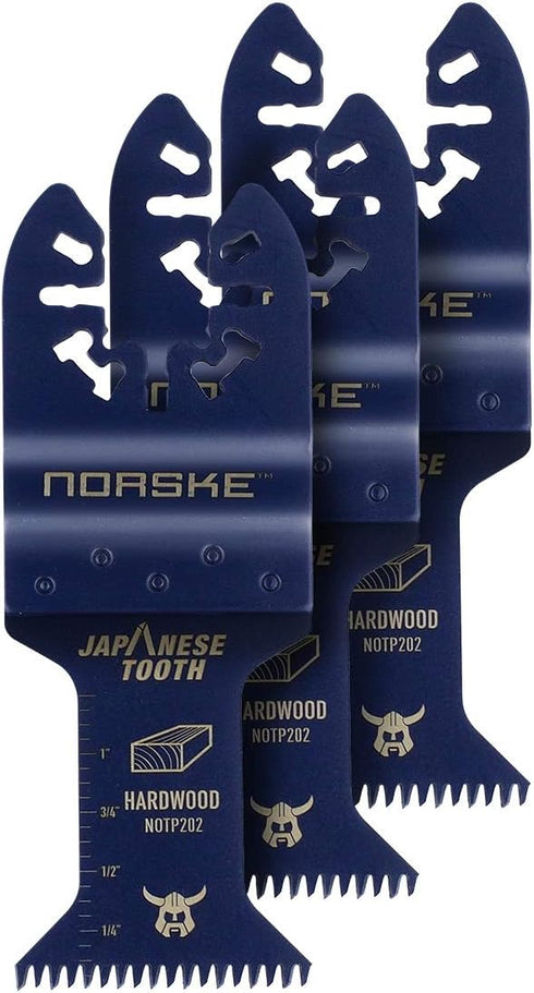 Norske Tools NOTP273 1-1/4 inch Bi-Metal Japanese Tooth Oscillating Multi Tool Accessory Blades (3 Pack Set)