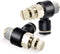 TAILONZ PNEUMATIC 3 Pack SL-5/32-N2 Push to Connect Air Line Fitting, 1/4 Inch NPT Elbow