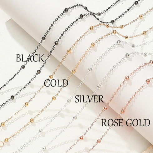 TuNan 3PCS Metal Lanyards Necklace with Clips Retractable for Id Badges, Beaded Design Lanyards for Women Girls