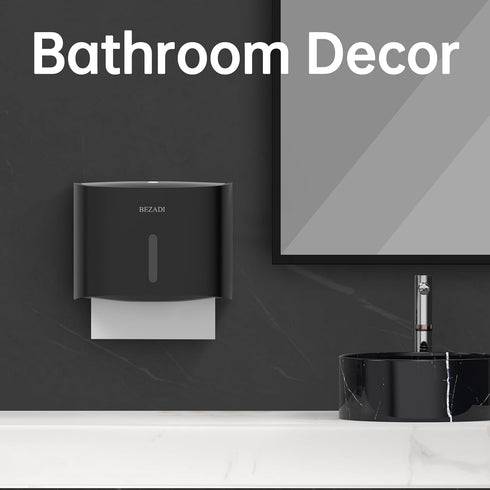 Paper Towel Dispenser,Large Capacity Wall Mount Tissue Dispensers with Smart Lock, Used for Kitchen and Bathroom Toilet