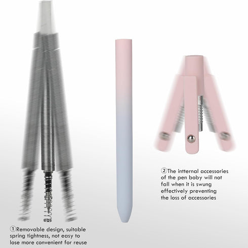 Ddaowanx Gel Pens, 5 Pcs 0.7mm Quick Dry Black Ink, Fine Point Smooth Writing Pens, Cute Office Gifts