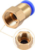 uxcell Push to Connect Tube Fitting Adapter, 8mm Tube OD x G1/4 Female Straight Pneumatic Connector, 4pcs