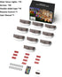 50ft,15 Lighting,IP67 Solar Fence Lights with Remote Control Multi Colors Solar Powered Outdoor Step Waterproof Led