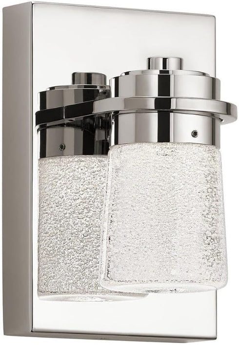 Elan 85068PN Vada Wall Sconce, 1-Light LED 9 Watts, Polished Nickel