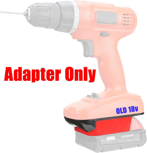 Adapter Running Tools# Fits Black+Decker Old Style 18v Cordless Tools, Compatible with Milwaukee M18 Lithium Batteries