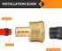 10-Pack PEX Fittings, 1/2" PEX x 1/2" Female NPT, Brass Crimp Fitting for PEX Pipes, ASTM F1807