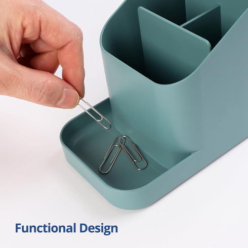 BLUE GINKGO Desk Holder Organizer, Office Supplies Pencil and Pen Holder for Desk Accessories