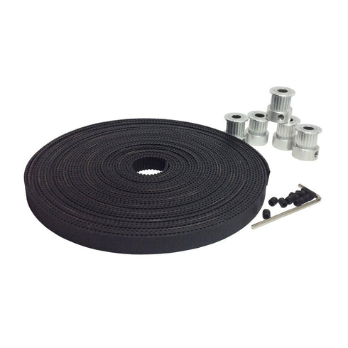 2GT Open Ended Timing Belt Motor Drive Belt, 9mm Width Rubber with Fiberglass Core, Pack of 5 Meters
