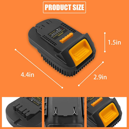 Adapter for Ridgid AEG 18V Battery: Compatible with DeWalt 20V MAX XR Cordless Tools, Adapter Only