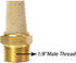 Quickun Air Pneumatic Mufflers, 1/8" Male Thread Sintered Bronze Exhaust Muffler (Pack of 3)