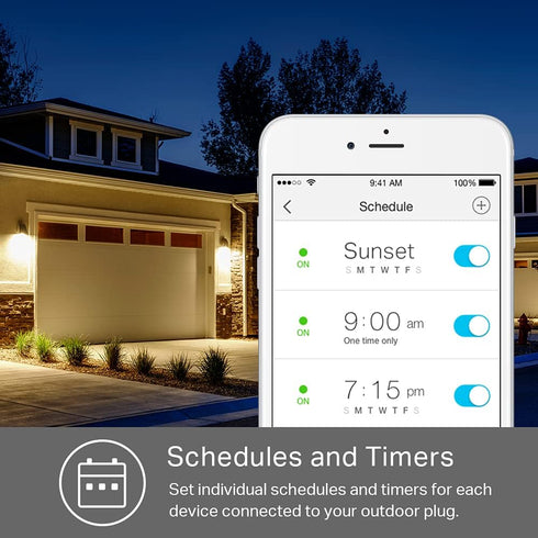 Kasa Outdoor Smart Dimmer Plug, IP64, Compatible with Alexa and Google Assistant, Long Wi-Fi Range
