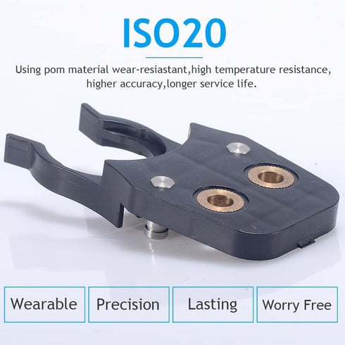 HOZLY ISO20 Tool Holder Clamp, Iron+ABS, Flame Proof Rubber Claw