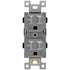 ENERLITES Duplex Receptacle, Tamper-Weather-Resistant, 20A 125V, 2-Pole, 3-Wire, Self-Grounding, Gray, UL Listed