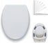 MinSha V/O-Shape Round Toilet Seat with Soft Close - Heavy Duty 17 Inch