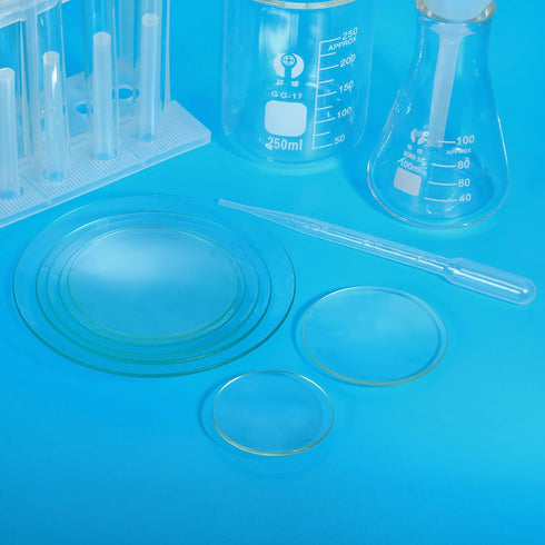 PATIKIL 3 Packs 100 mm Diameter Watch Glass, Beaker Cover with Smooth Edges for Laboratory