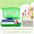 Green Large Pencil Case, Hard Plastic Organizer for Desk, Crayon Box, Makeup Organizer, 1 Pack