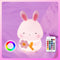 Cute Bunny Night Light for Kids, 7 Colors Squishy Silicone Touch Lamps,