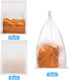 50 6.3'' 5.1'' 10.2'' Packaging(White) Funcoo pcs Bakery Bags with Window, x x Bakery Cookie Bags with Tin Tie Tab