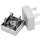 2Pcs KBPC2510 Bridge Rectifier Diode, 1000V 25A, 4 Pin, Full Wave Single Phase Metal Housing