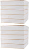 Ipetboom 2pcs White Square Folding Paper Lampshades Decorative Hanging Paper Lantern Light Covers
