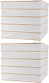 Ipetboom 2pcs White Square Folding Paper Lampshades Decorative Hanging Paper Lantern Light Covers