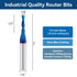 2 PCS CNC Router Bits 1/4inch Shank, 1/8inch Cutting Dia Carbide Ball Nose End Mill for Side Milling, Finish Machining