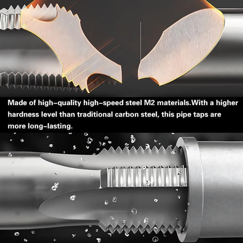 3/4"-14 NPT Pipe Tap, Tapered Pipe Thread Tap High Speed Steel for Conventional or CNC Tapping, Steel & Stainless