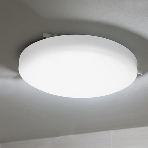 NUOBESTY Round Ceiling Lampshade Plastic Dome Light Cover for Kitchen and Balcony Flush Mount Light Fixture Easy