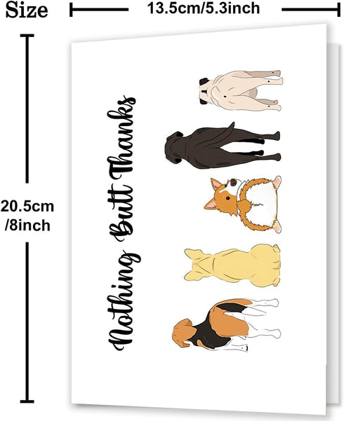 Funny Dog-Themed Thank You Card - Cute Gift for Friends and Family