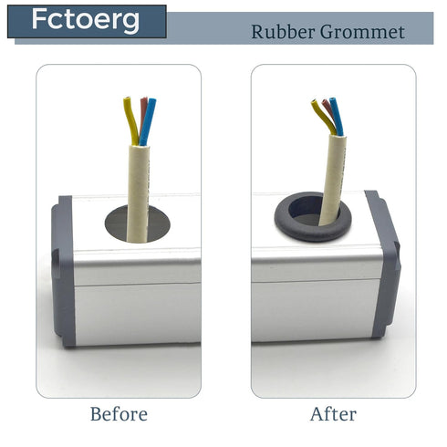 Fctoerg Grommets, 12Pcs Grommets 1-3/16" Rubber Electric Cable Protector Rubber Ring Wiring for Firewall Hole Plugs