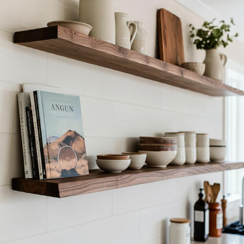 2 Inch 150 LB 3/4 Inch Floating Shelf Bracket Pair - Hidden Shelf Brackets, Weight Capacity, Supports Wall Mounted