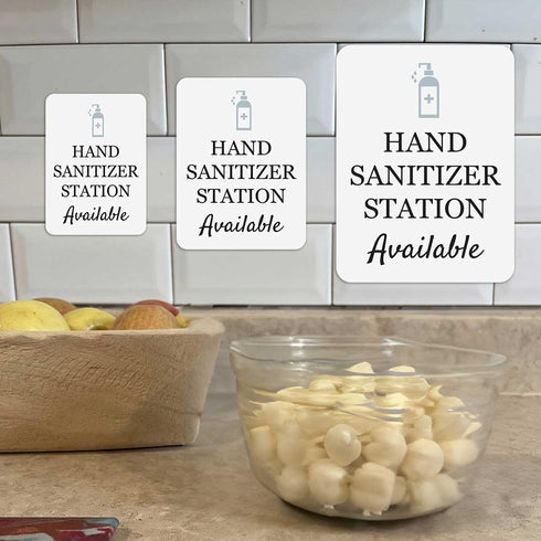 Large Hygiene and Safety Sign for Wall or Door - Portrait Round Plus Hand Sanitizer Station