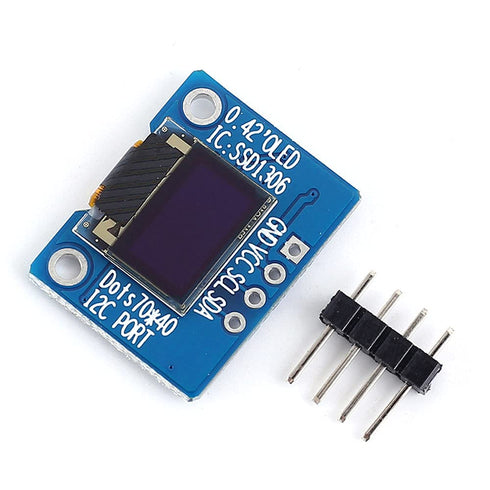 Lufasa OLED Display Module 0.42 inch I2C IIC 72x40 White SSD1306 Driver 72
