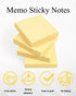 Sticky Notes 3x3 in 3600 Sheets, 48 Pads Yellow Self-Stick Memo Pads, Clean Removal Durable Adhesive for Office