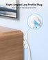 TROND Flat Extension Cord 15ft, Flat Plug Power Strip, 3 Prong Grounded 3 Outlet, Indoor Home Kitchen